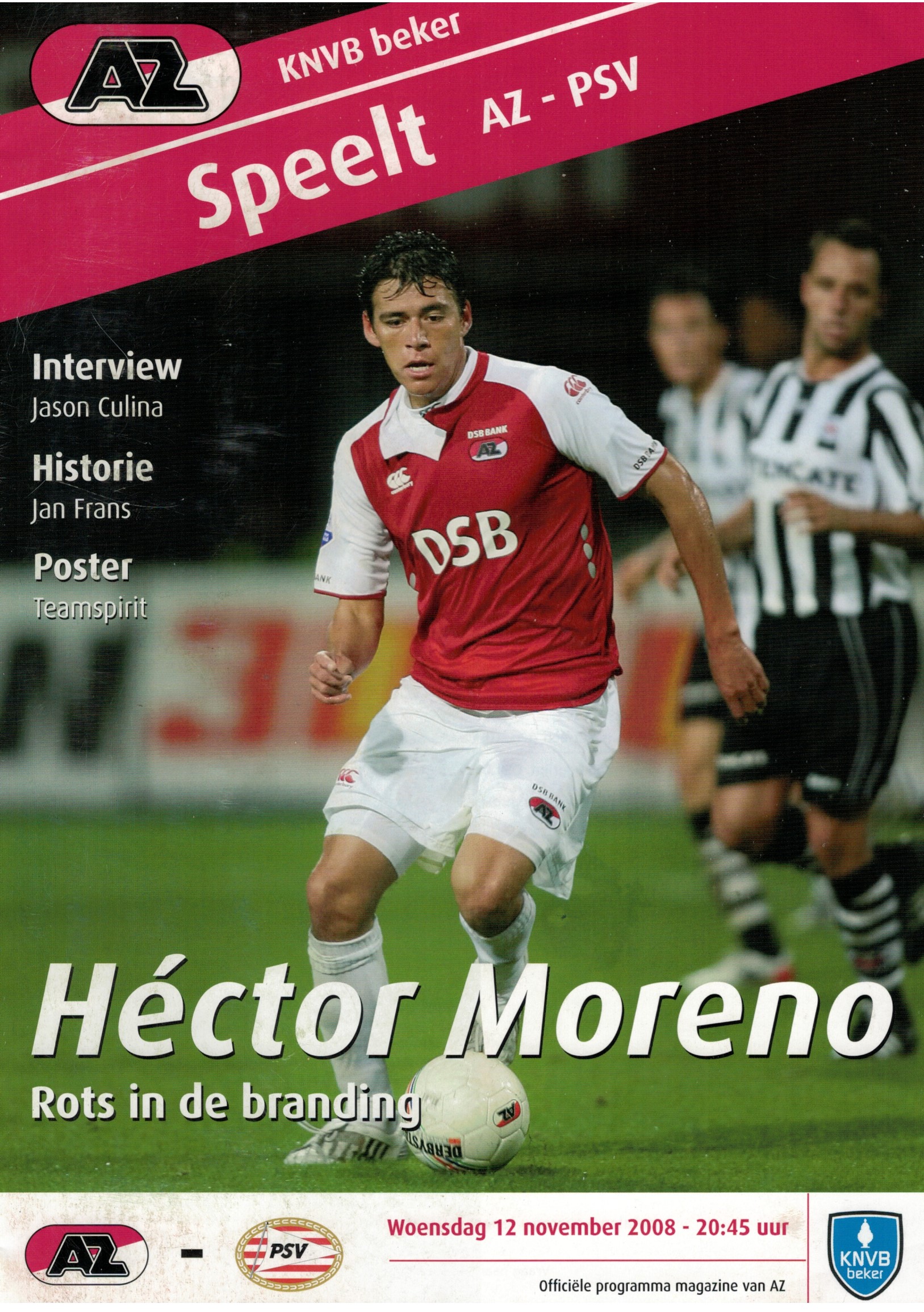 AZ Programma 12-nov-2008 psv thuis beker